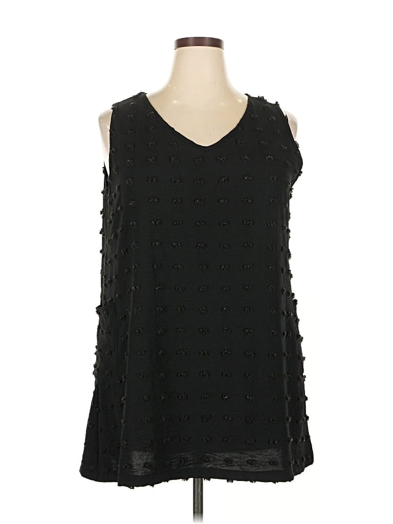 Pre-owned Unbranded Sleeveless T-shirt In Black