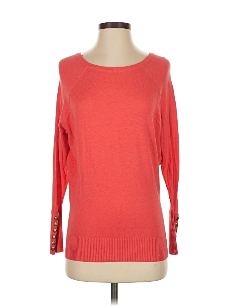 Pre-owned If It Were Me 3/4 Sleeve Top Orange Boatneck Tops