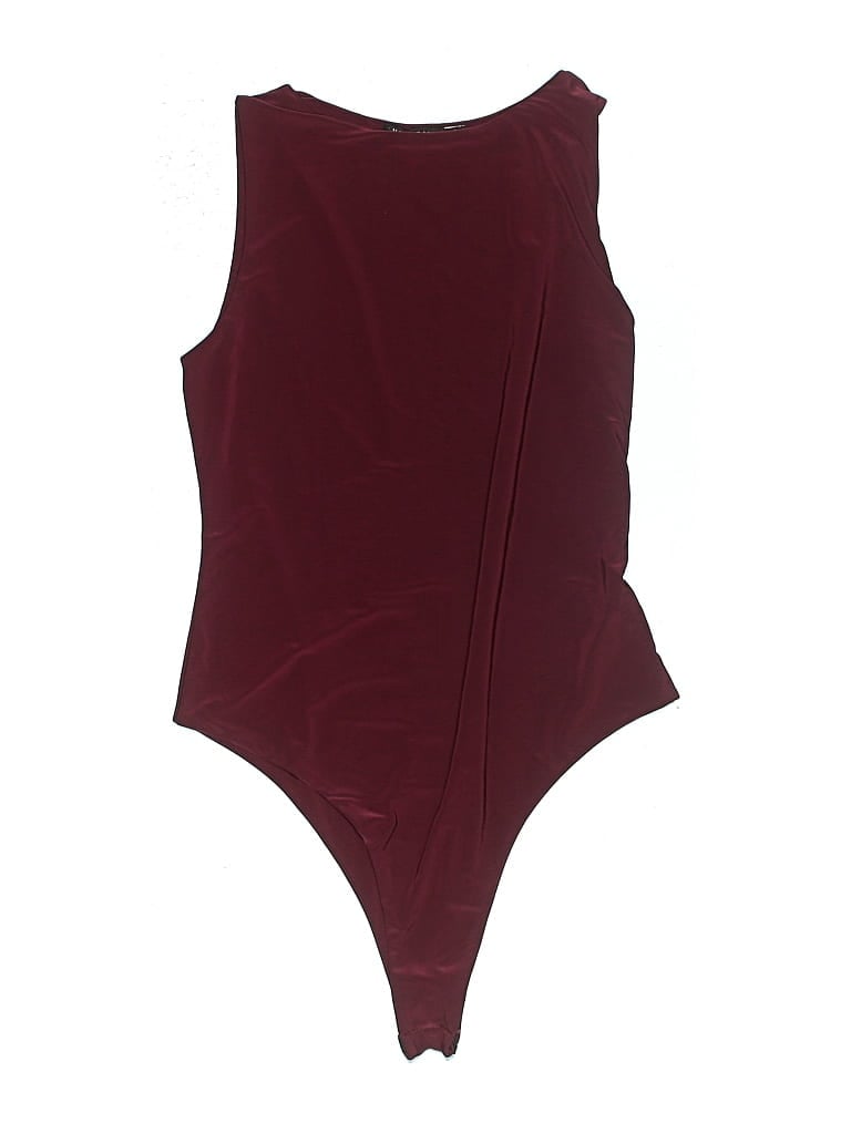 Pre-owned Nasty Gal Inc. Bodysuit In Burgundy