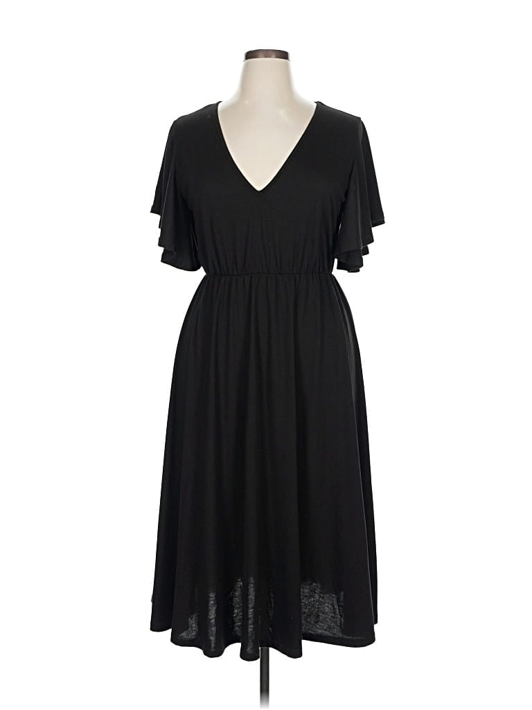 Pre-owned Shein Casual Dress In Black