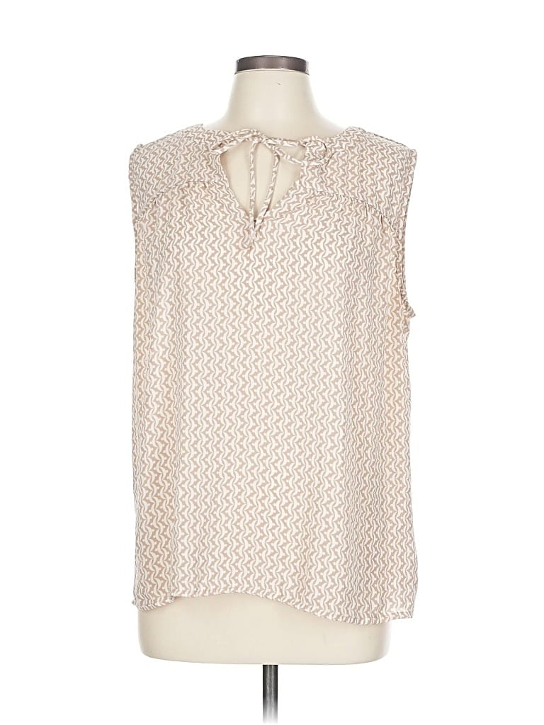 Pre-owned Ann Taylor Sleeveless Blouse In White