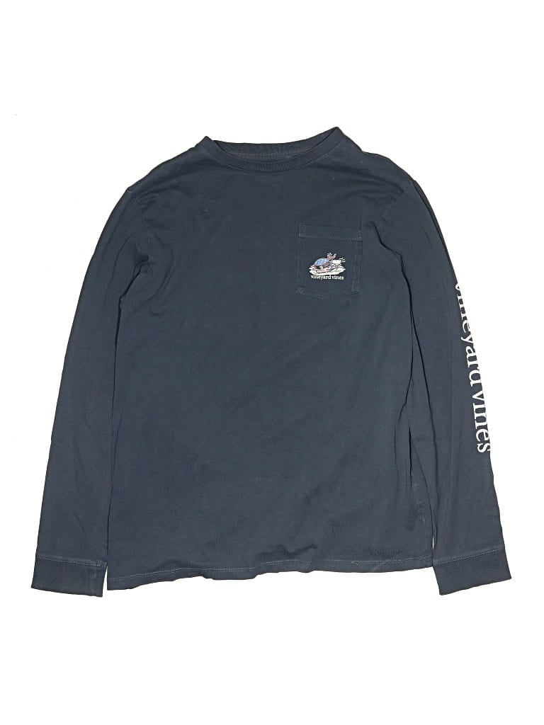 Pre-owned Vineyard Vines Kids' Long Sleeve T-shirt In Blue
