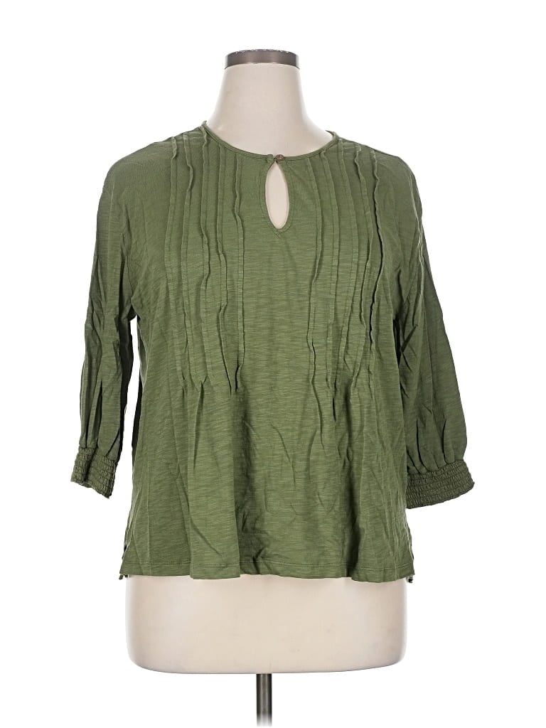 Pre-owned Knox Rose 3/4 Sleeve T-shirt In Green