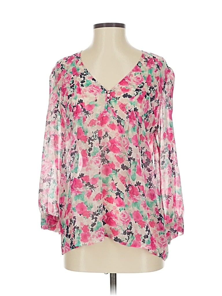 Pre-owned Joie 3/4 Sleeve T-shirt In Pink