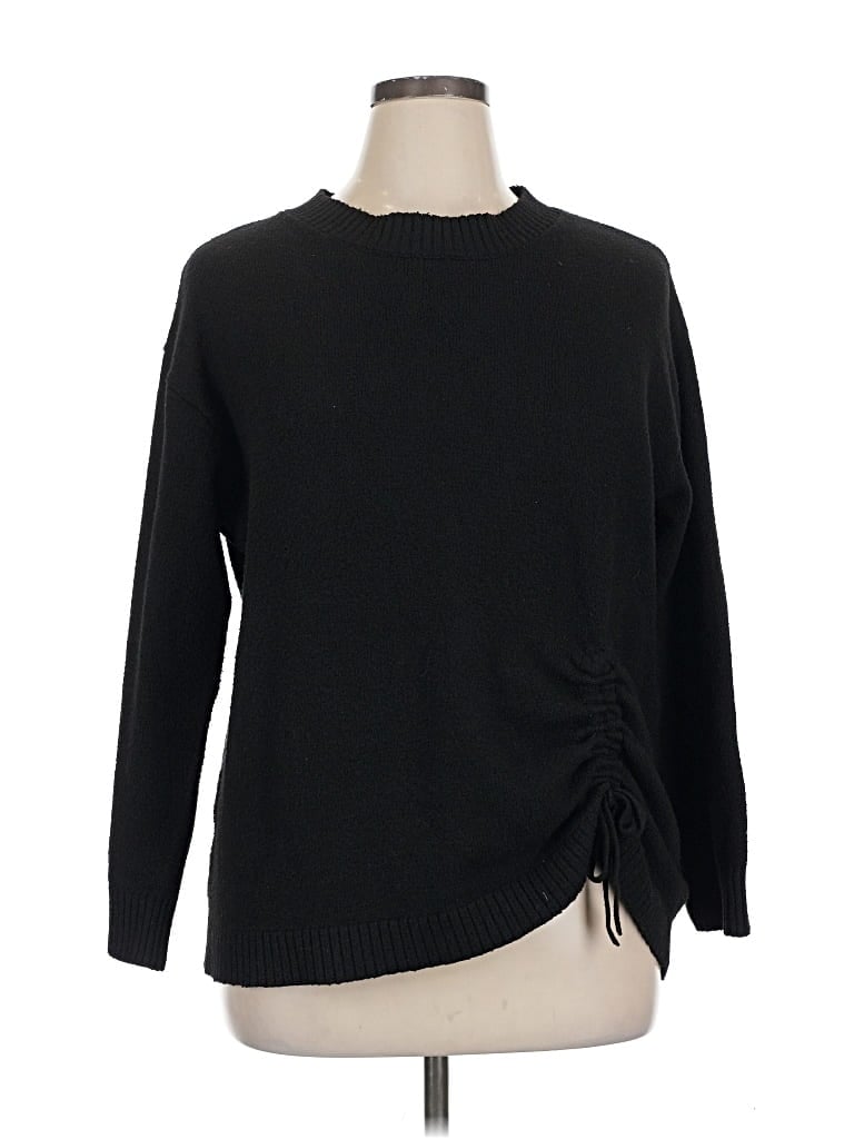 Pre-owned Terra & Sky Pullover Sweater In Black