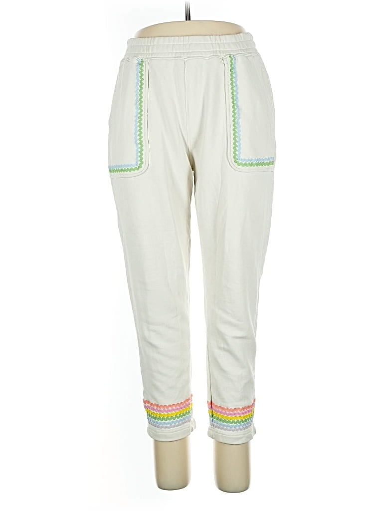 Pre-owned Something Navy Casual Pants In White