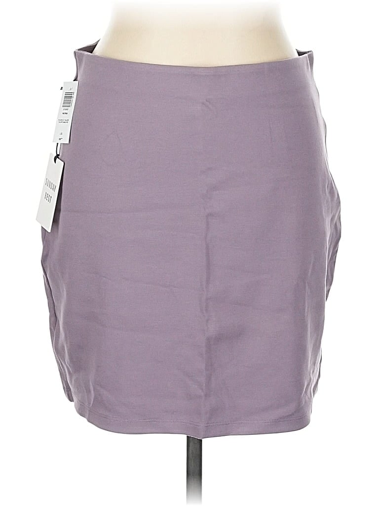 Sunday Best Casual Skirt In Purple