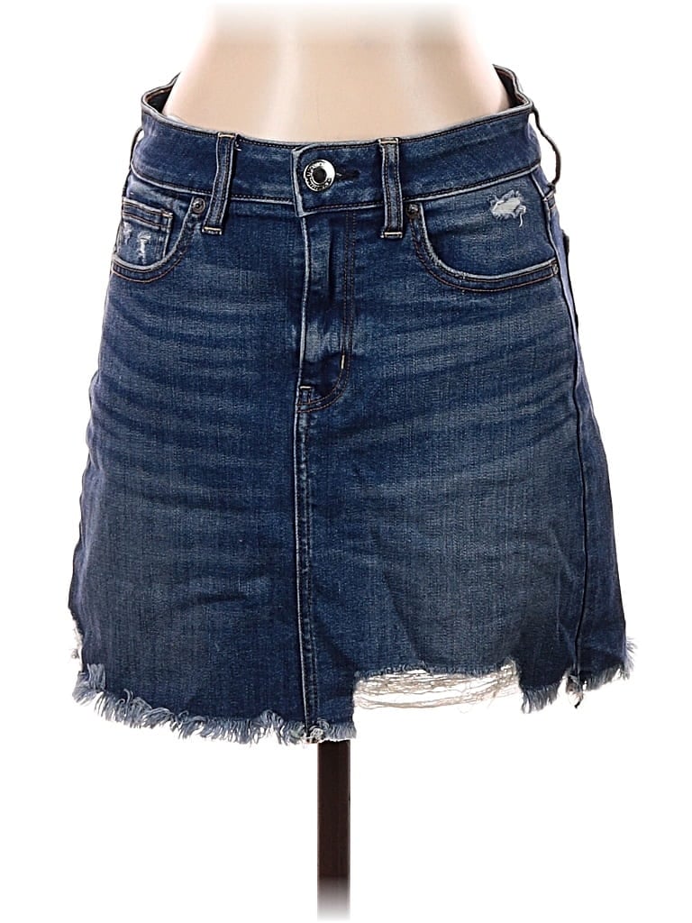 Pre-owned American Eagle Outfitters Denim Skirt In Blue