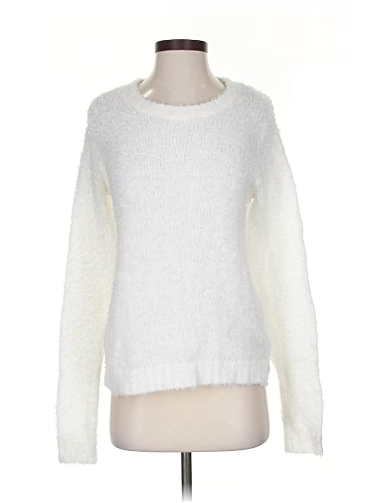Pre-owned Divided By H&m Pullover Sweater In White