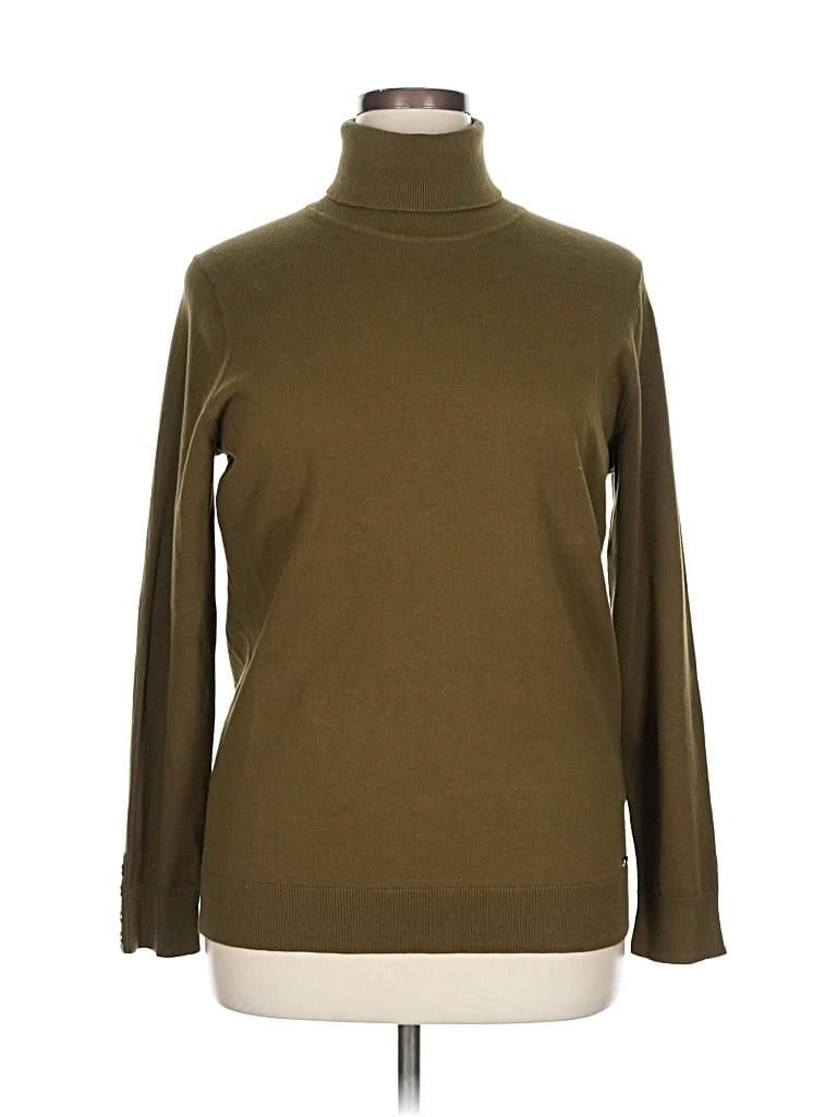 Pre-owned Tommy Hilfiger Turtleneck Sweater In Brown