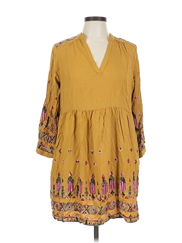 Pre-owned Floreat 3/4 Sleeve Blouse In Yellow