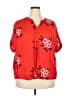 Kindred 100% Polyester Red Short Sleeve Blouse Size 2X - photo 1