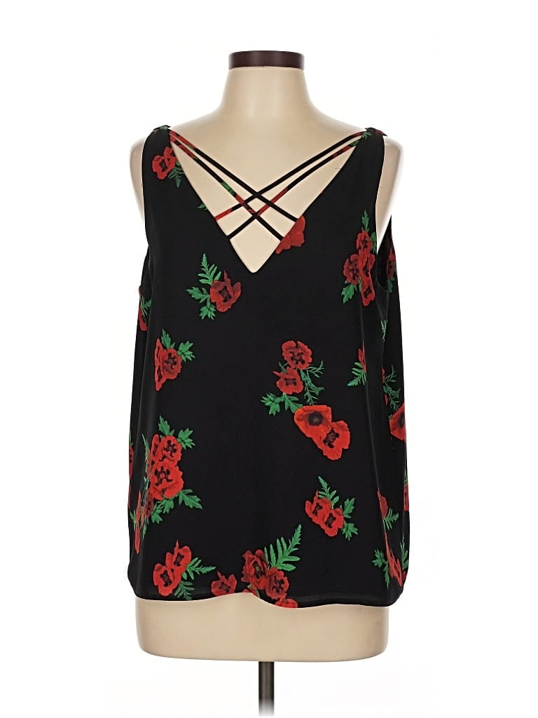 Pre-owned Express Sleeveless Blouse In Black