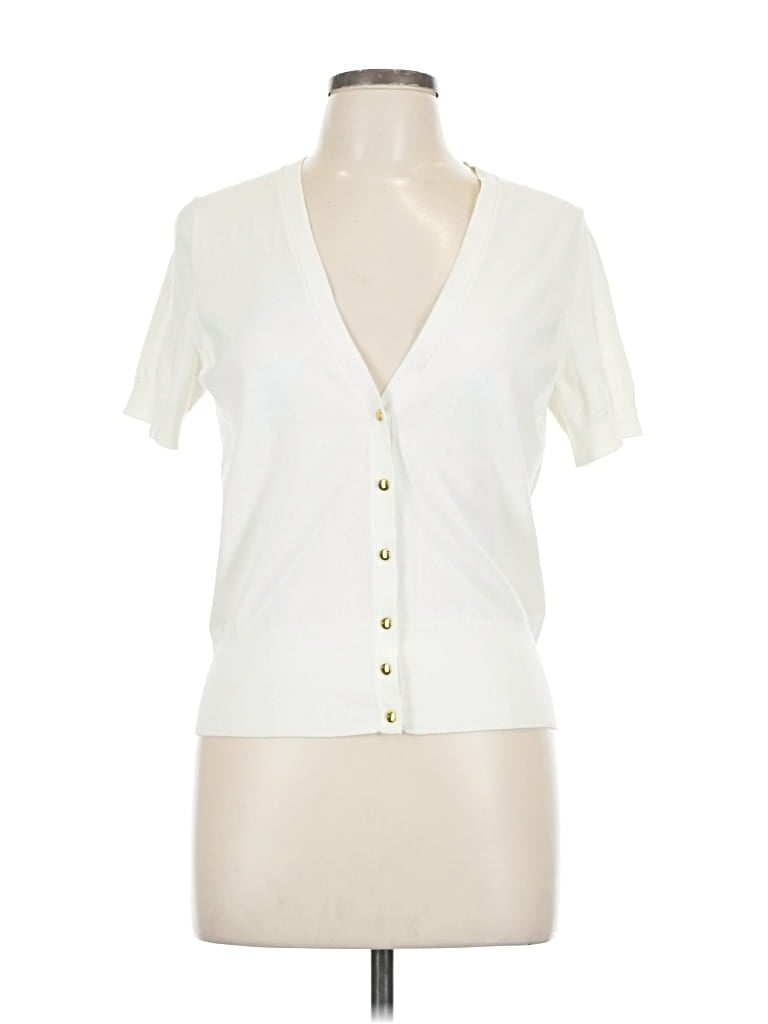 Pre-owned Banana Republic Cardigan Sweater In White