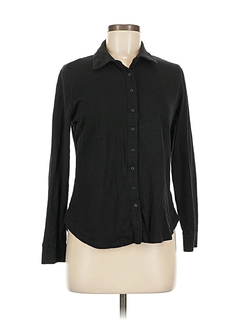 Pre-owned Gap Long Sleeve Button Down Shirt In Black