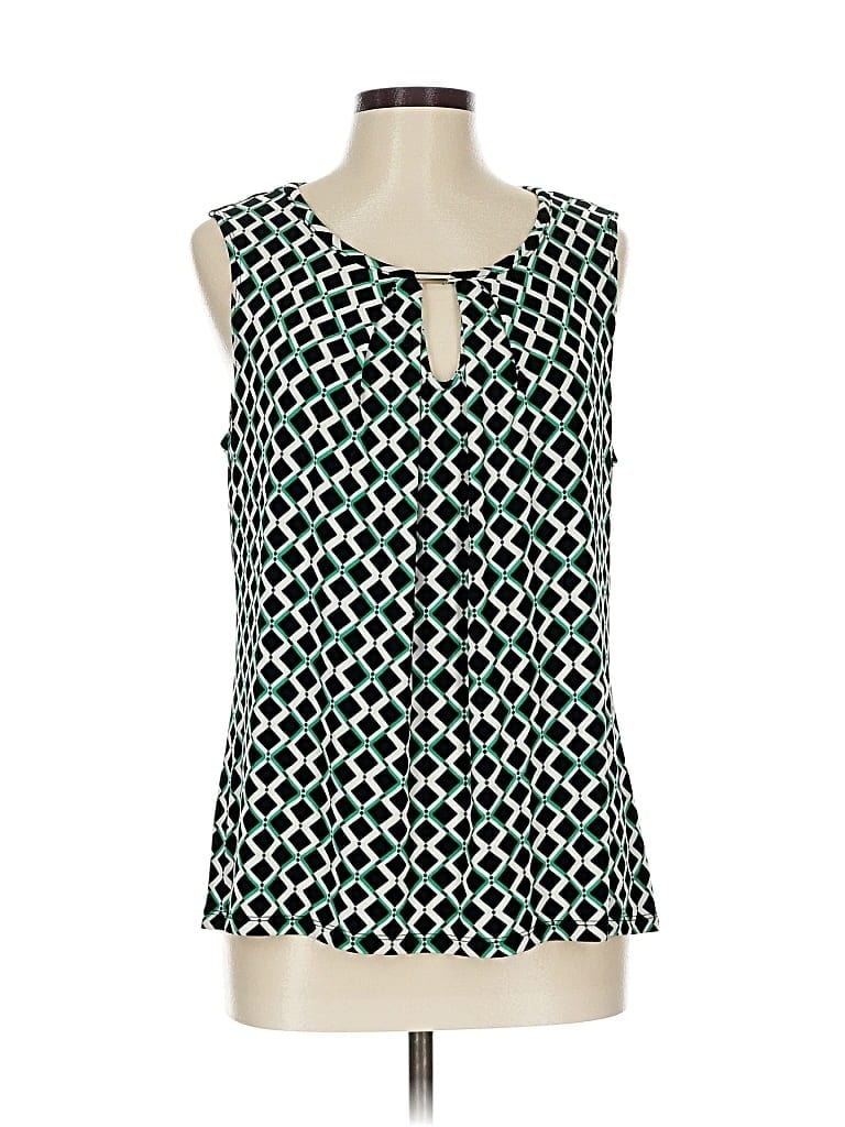 Pre-owned Dana Buchman Sleeveless Blouse In Green
