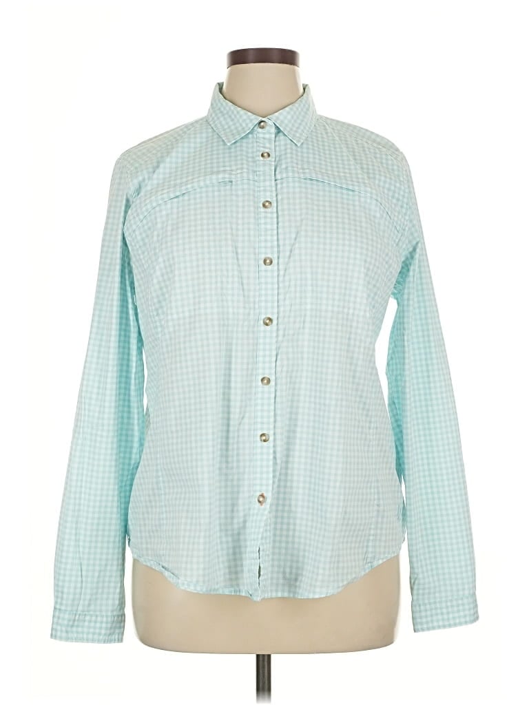 Pre-owned Orvis Long Sleeve Button Down Shirt In Blue