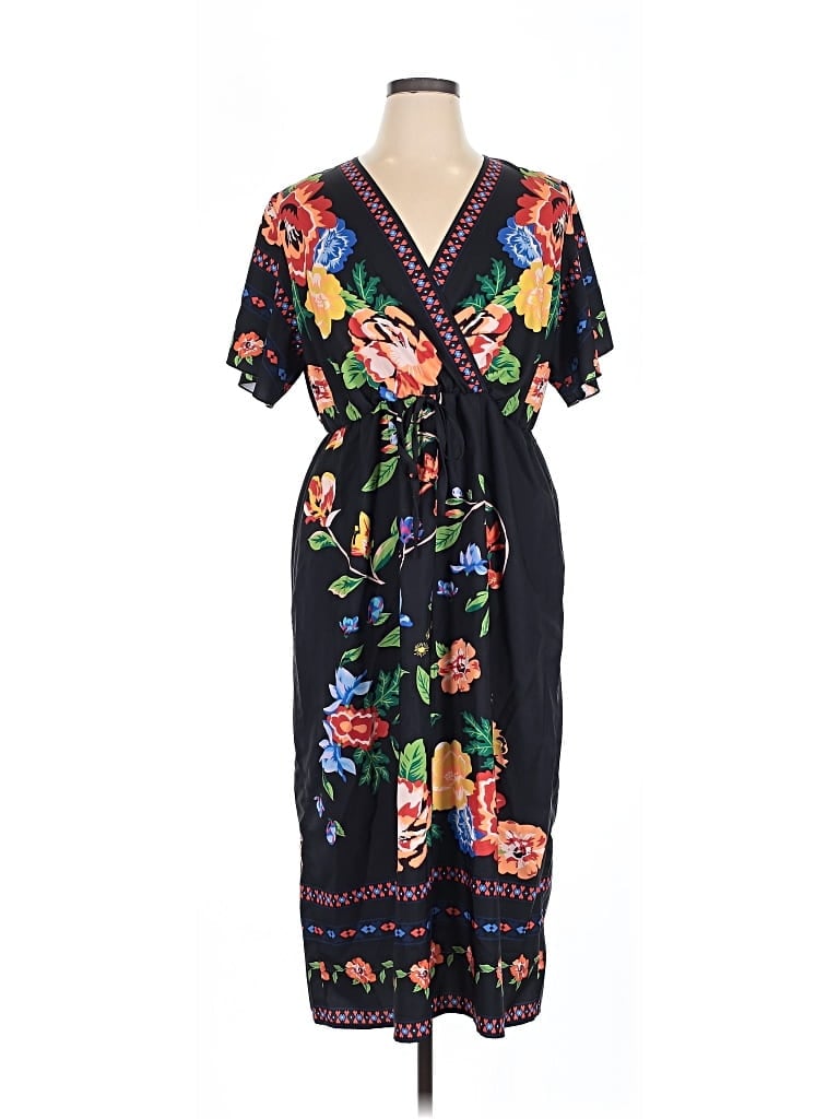 Pre-owned Shein Curve Casual Dress In Black