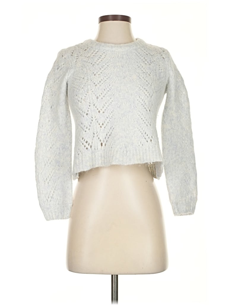 Pre-owned Intermix Pullover Sweater In Silver