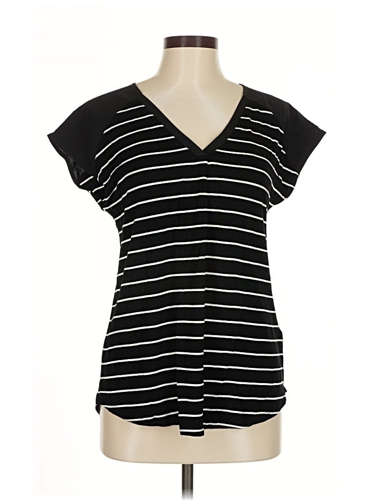 Pre-owned Adrienne Vittadini Short Sleeve T-shirt In Black