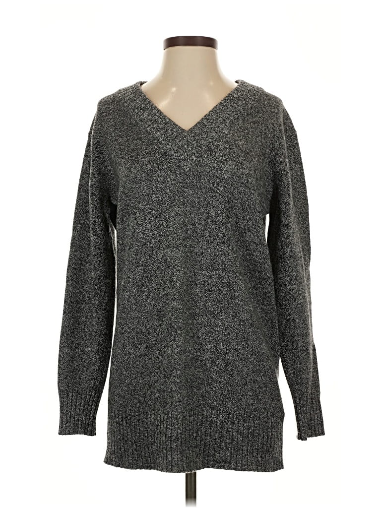 Pre-owned Athleta Wool Pullover Sweater In Gray