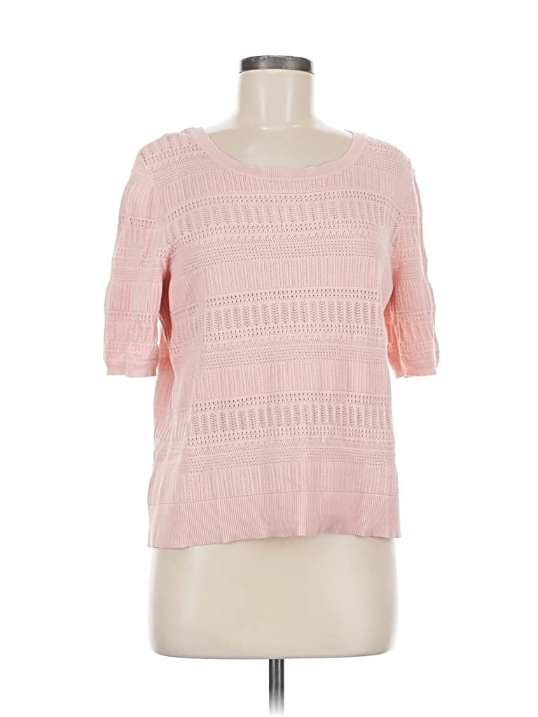 Pre-owned Christopher & Banks Pullover Sweater In Pink