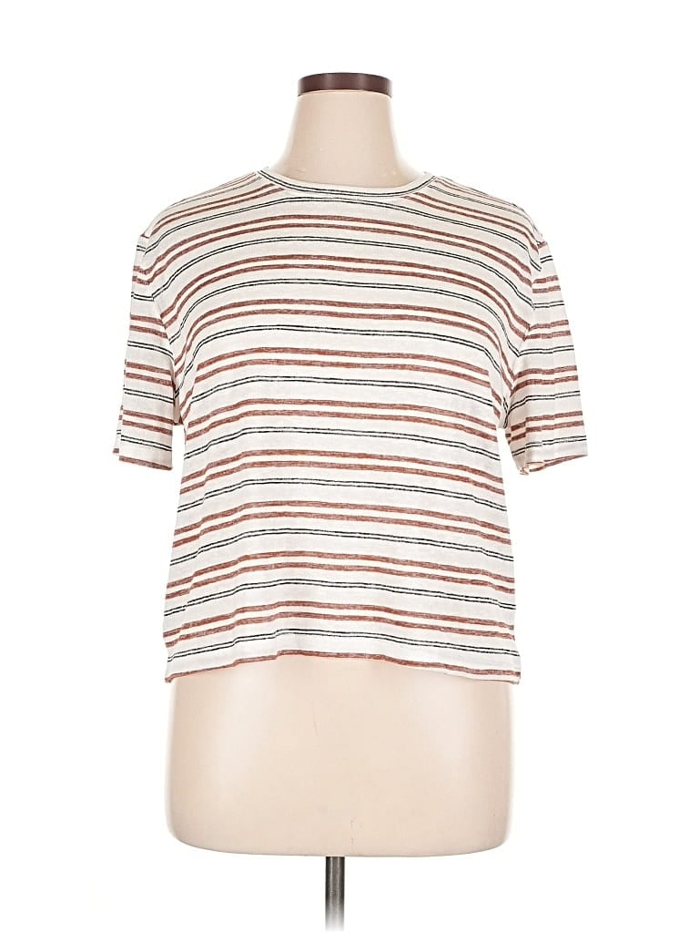 Pre-owned Lou & Grey Short Sleeve Turtleneck In White