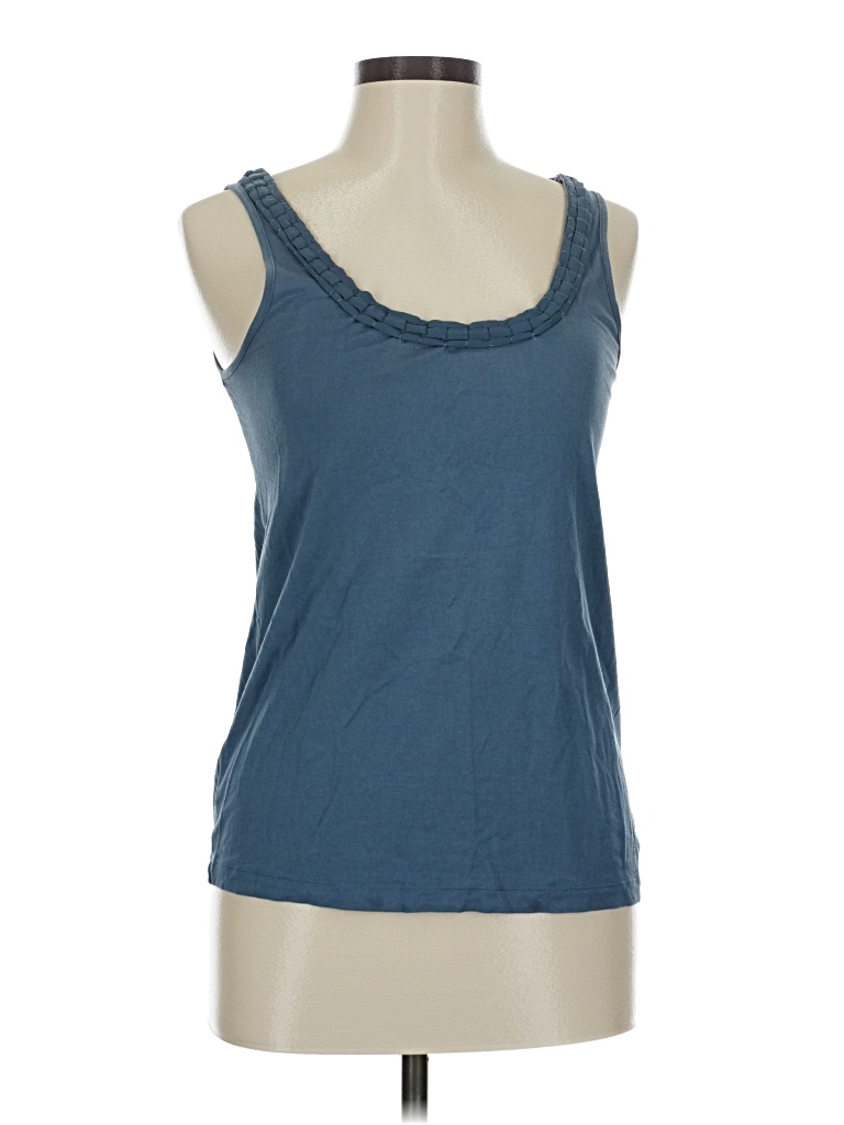 Pre-owned Banana Republic Tank Top Blue Halter Neckline Tops