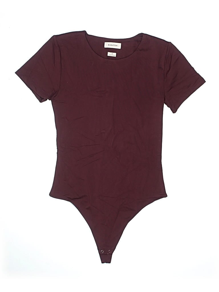 Pre-owned Babaton Bodysuit In Burgundy