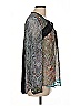 Daniel Rainn Paisley Green Blue Long Sleeve Blouse Size L - photo 4