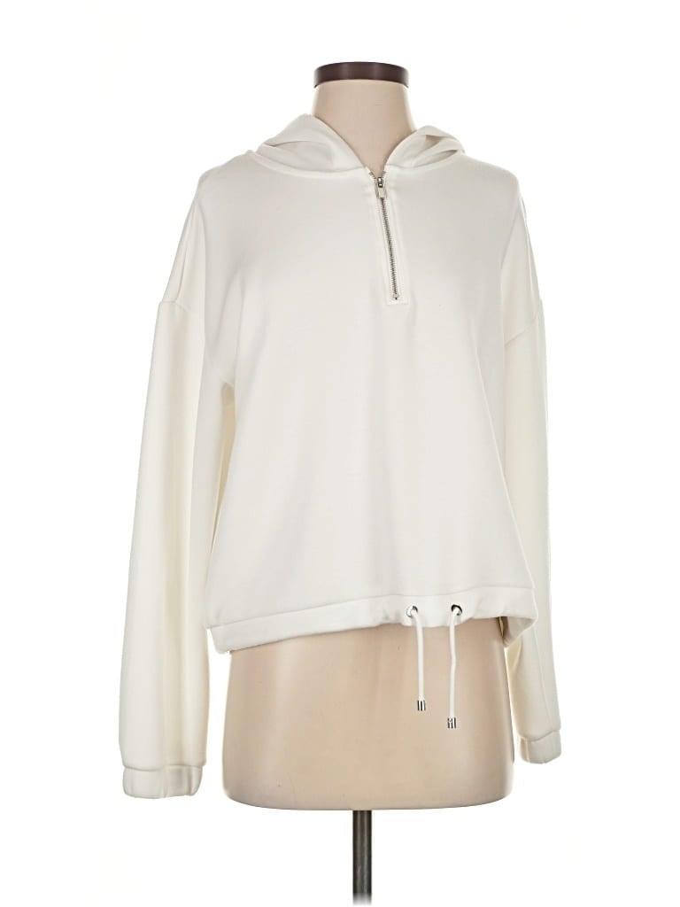 Pre-owned T Tahari Pullover Hoodie In White