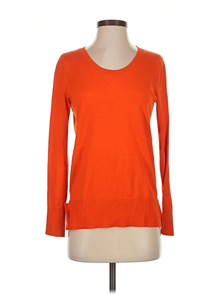 Pre-owned Ann Taylor Loft Pullover Sweater In Orange