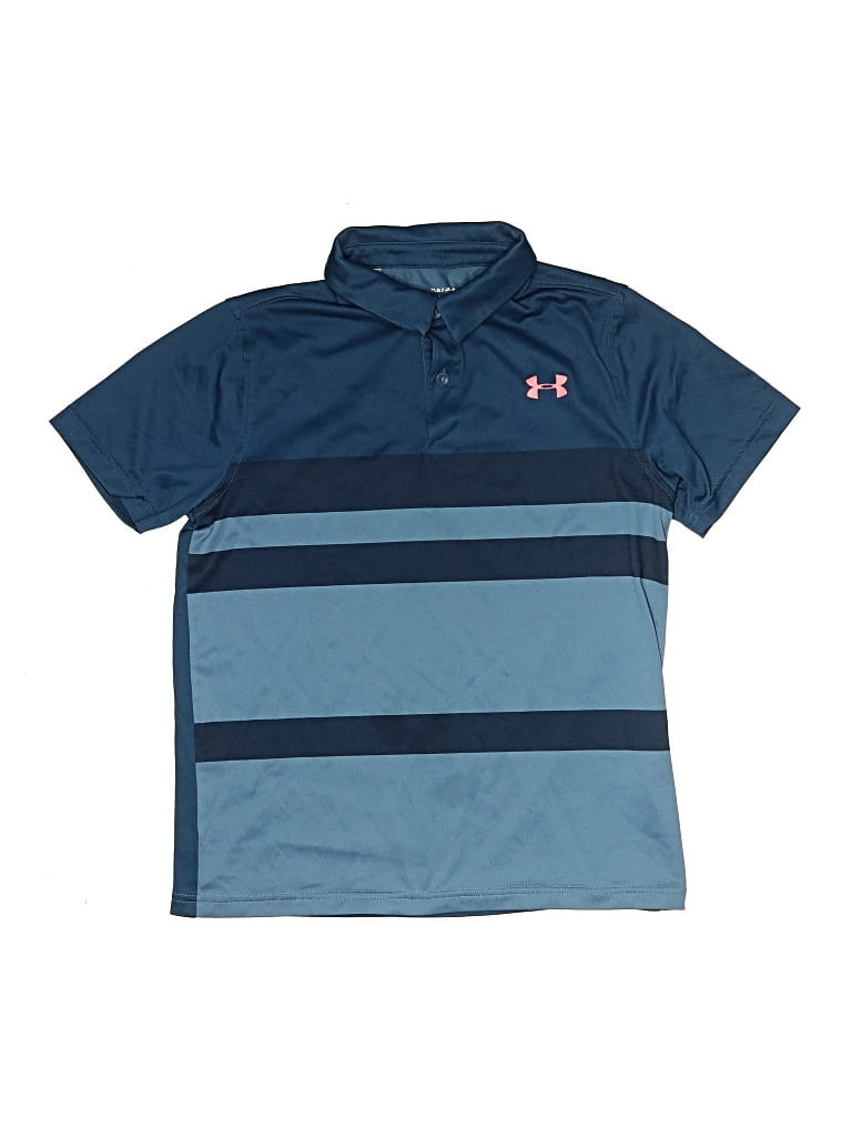 Pre-owned Under Armour Kids' Short Sleeve Polo Shirt In Blue