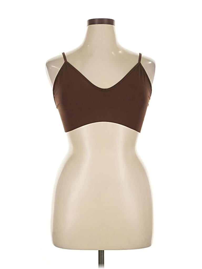 Pre-owned Skims Tank Top Brown Strapless Neckline Tops