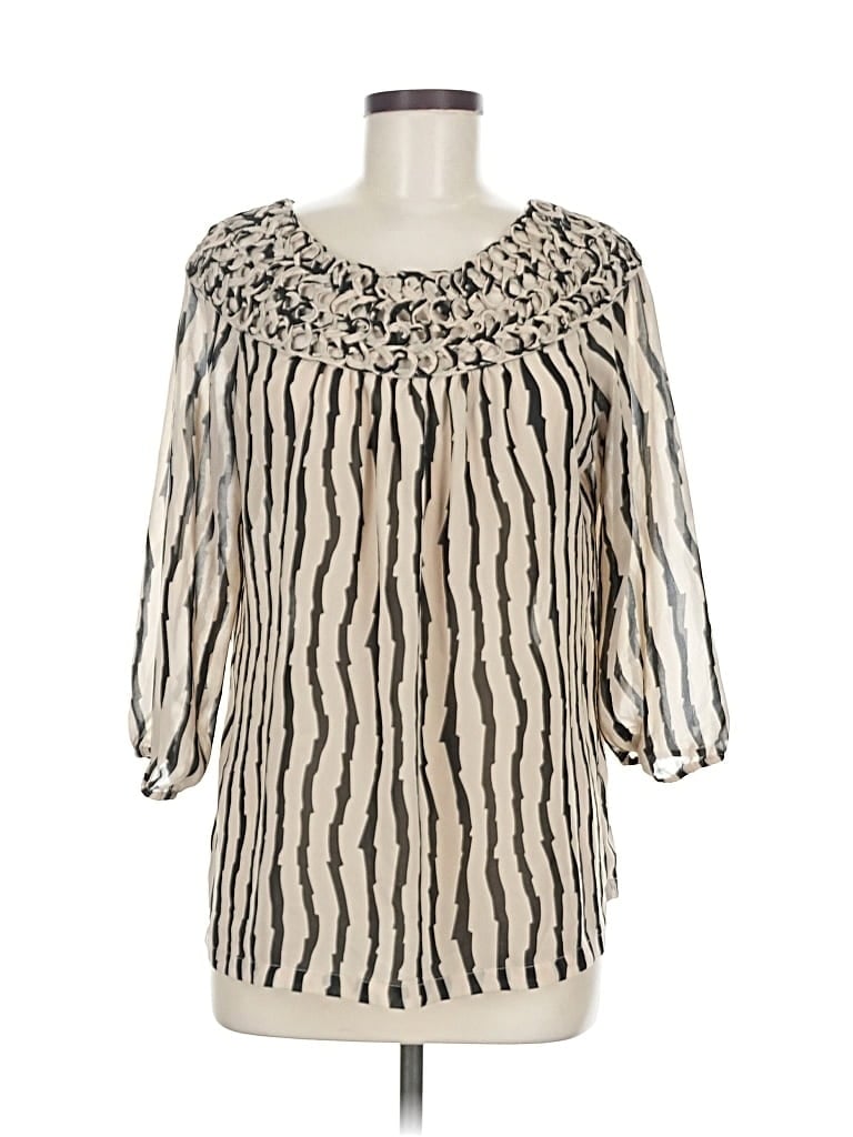 Pre-owned Umgee 3/4 Sleeve Blouse In White