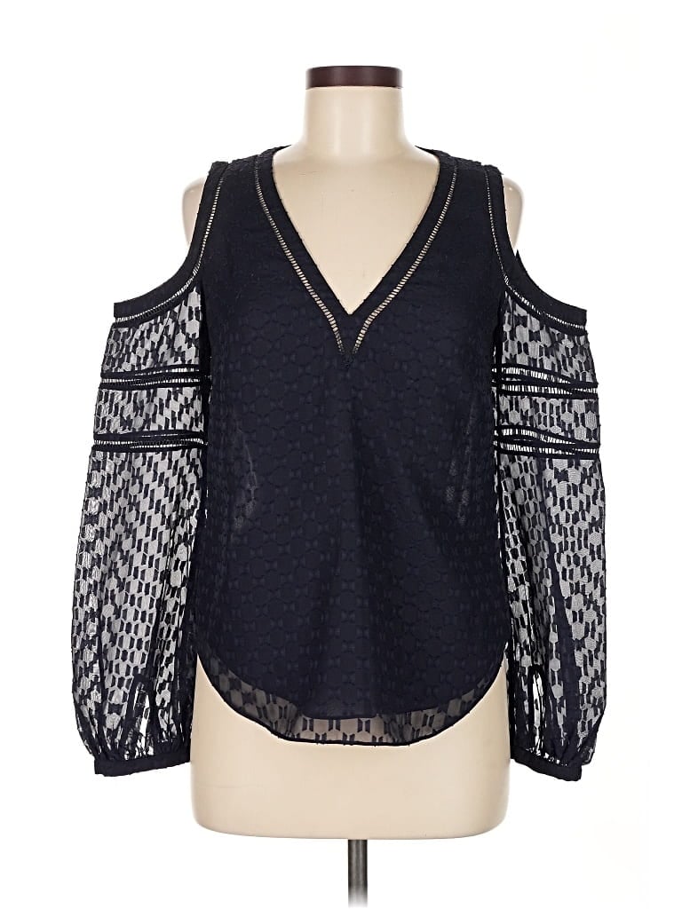 Pre-owned Karen Millen 3/4 Sleeve Blouse In Black