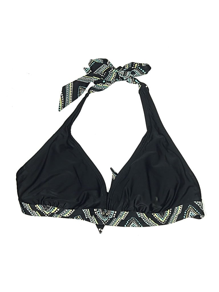 Pre-owned Athleta Swimsuit Top Black Print Pattern Swimwear