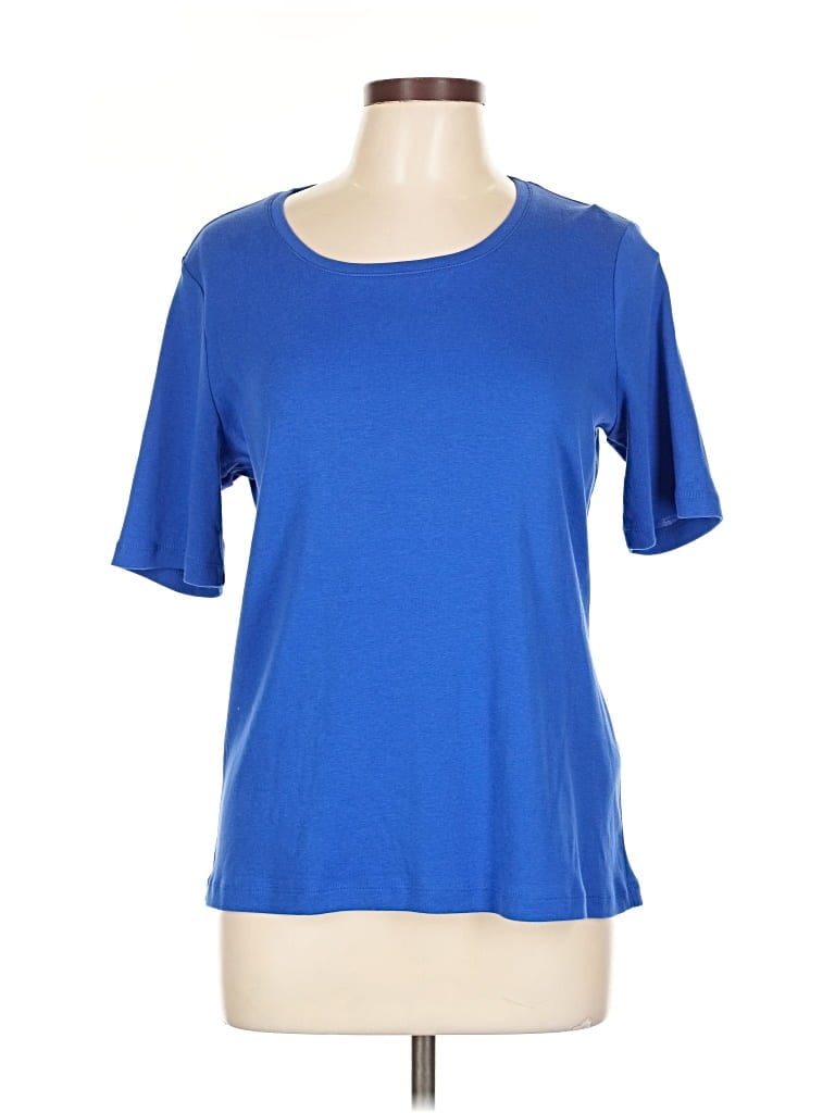 Pre-owned Chico's Short Sleeve T-shirt In Blue