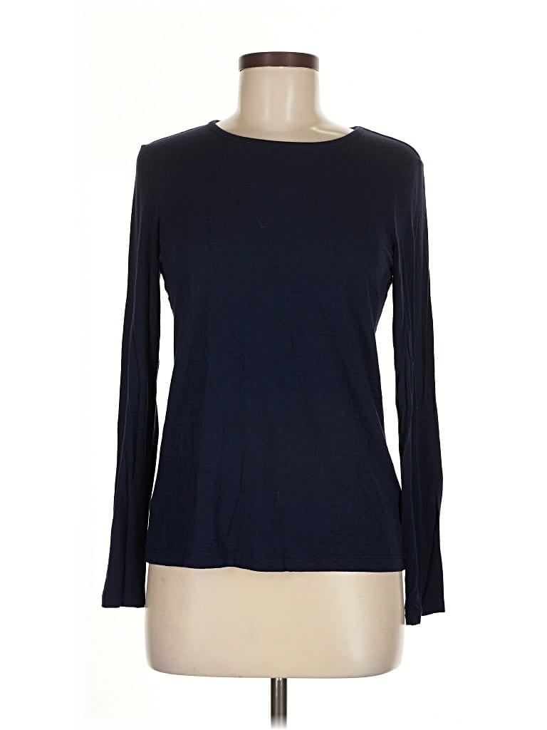 Pre-owned Chico's Long Sleeve T-shirt In Blue