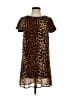 Line & Dot Animal Print Brown Casual Dress Size XS - photo 1