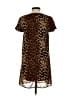 Line & Dot Animal Print Brown Casual Dress Size XS - photo 2