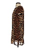 Line & Dot Animal Print Brown Casual Dress Size XS - photo 5