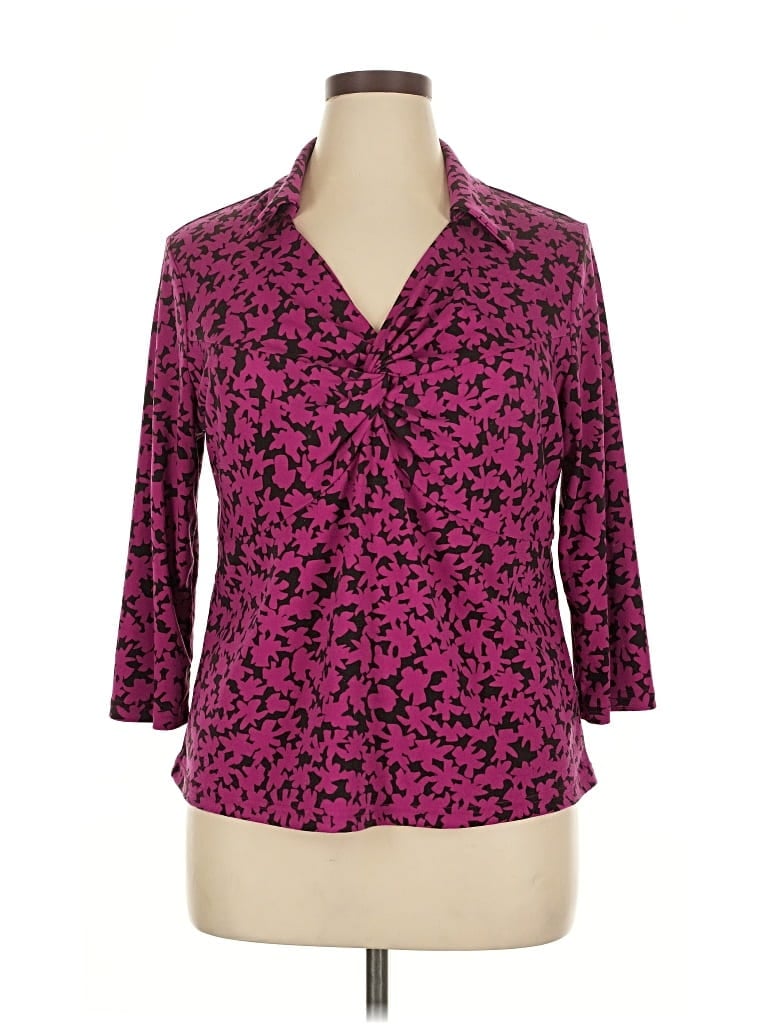Pre-owned Chadwicks 3/4 Sleeve Blouse In Pink