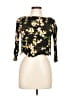 oasis 100% Viscose Black 3/4 Sleeve Blouse Size 10 - photo 1