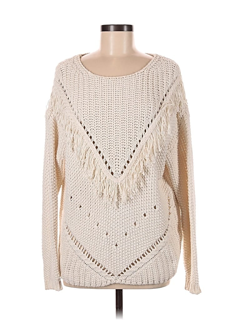 Pre-owned H&m Pullover Sweater In White