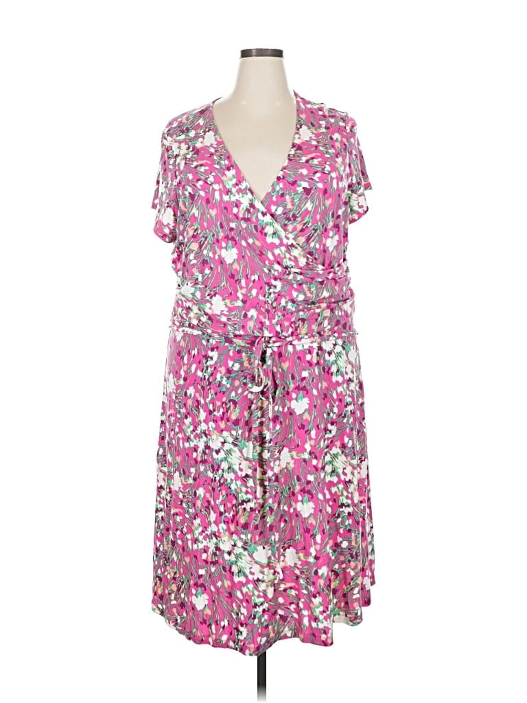 Pre-owned Lands' End Casual Dress In Pink