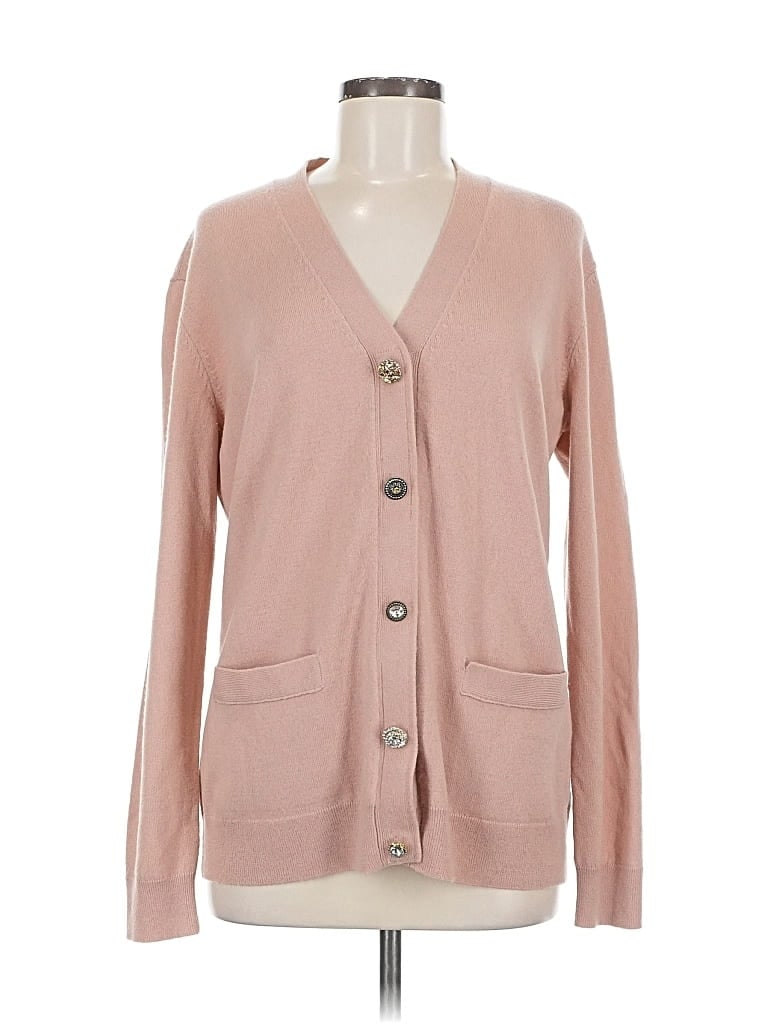 Pre-owned Tory Burch Wool Cardigan Sweater In Pink
