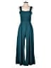 Anrabess Solid Teal Jumpsuit Size S - photo 1