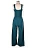 Anrabess Solid Teal Jumpsuit Size S - photo 2