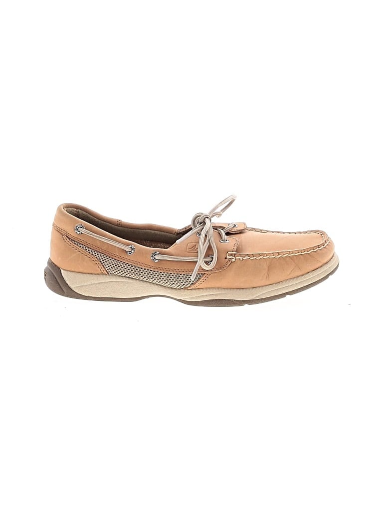 Pre-owned Sperry Top-sider® Flats Tan Shoes In Brown